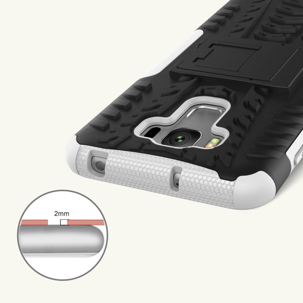 Case Asus Zenfone 3 Max ZC553KL #เคสฝาหลังกันลื่น Cool Tyre Pattern Kickstand (PC + TPU)