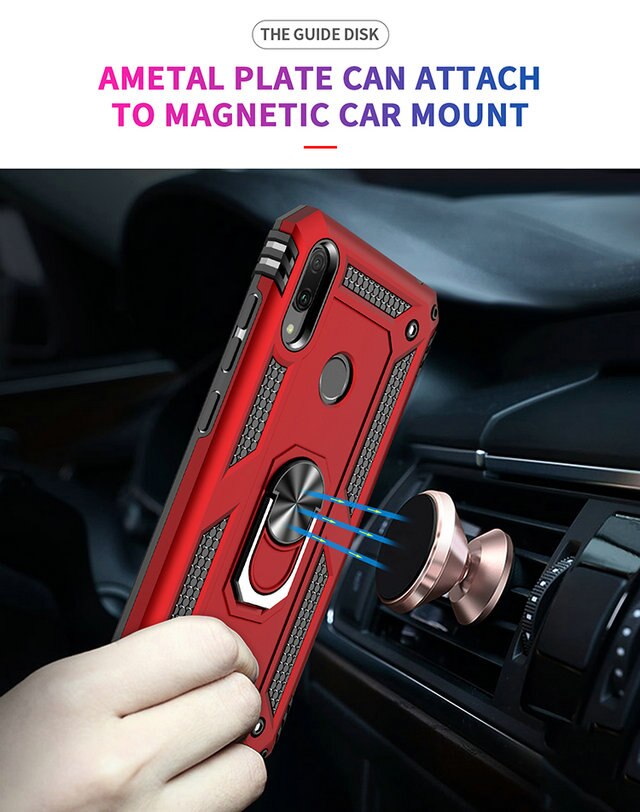 Case Huawei Y7 2019 #เคสฝาหลัง Hybrid TPU+PC มีแหวนสวมนิ้ว