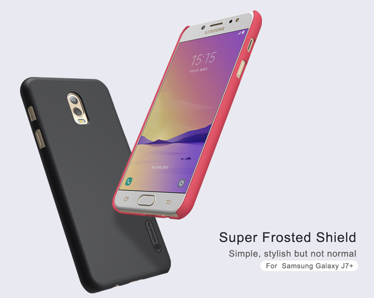 Case Samsung Galaxy J7+ #เคสฝาหลัง NILLKIN แท้รุ่น Super Frosted Shield คุณภาพดีราคาถูก