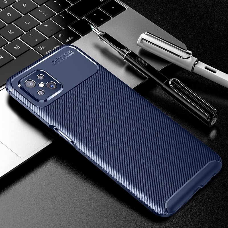 Case OPPO Reno 4Z 5G #เคสฝาหลังนิ่ม Carbon Fiber Anti-drop TPU Protection