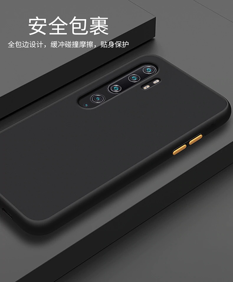 เคส Xiaomi Mi Note 10 Pro #เคสฝาหลังซิลิโคนโปร่งแสงขอบนิ่ม Frosted Translucent Silicone Case