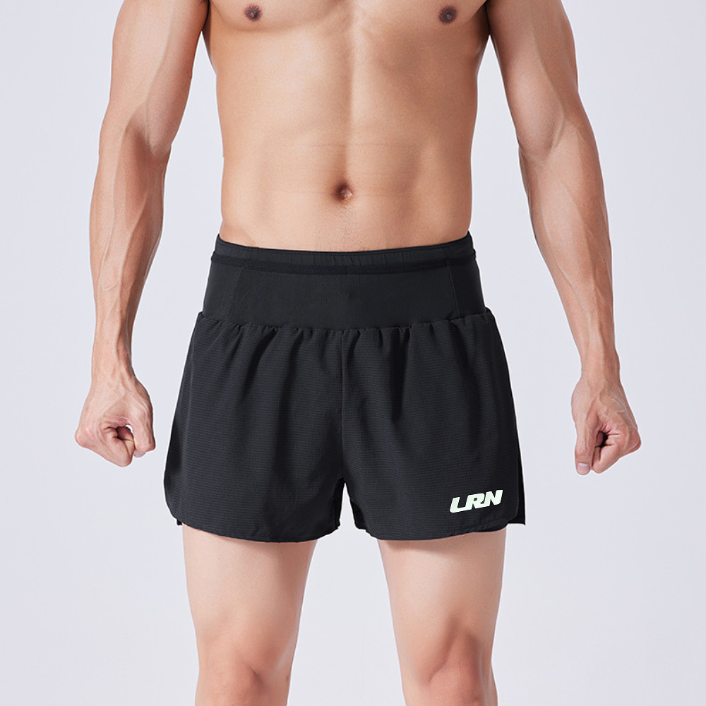 กางเกงวิ่งขาสั้น วิ่งมาราธอน วิ่งเทรล 2.5 " มีซับในขาสั้น มีกระเป๋าใส่ของที่รอบเอวในตัว (F04)