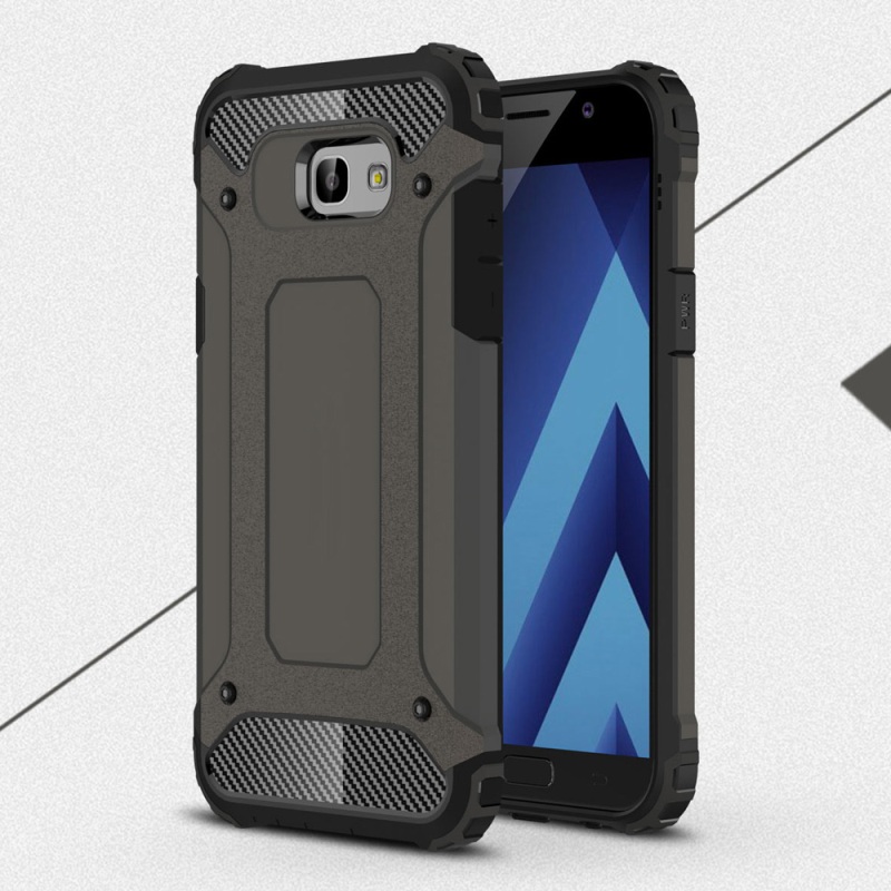 Case Samsung Galaxy A7 2017#เคสฝาหลังไฮบริดกันกระแทก Armor Guard PC + TPU สีบรอนซ์ #พร้อมส่ง