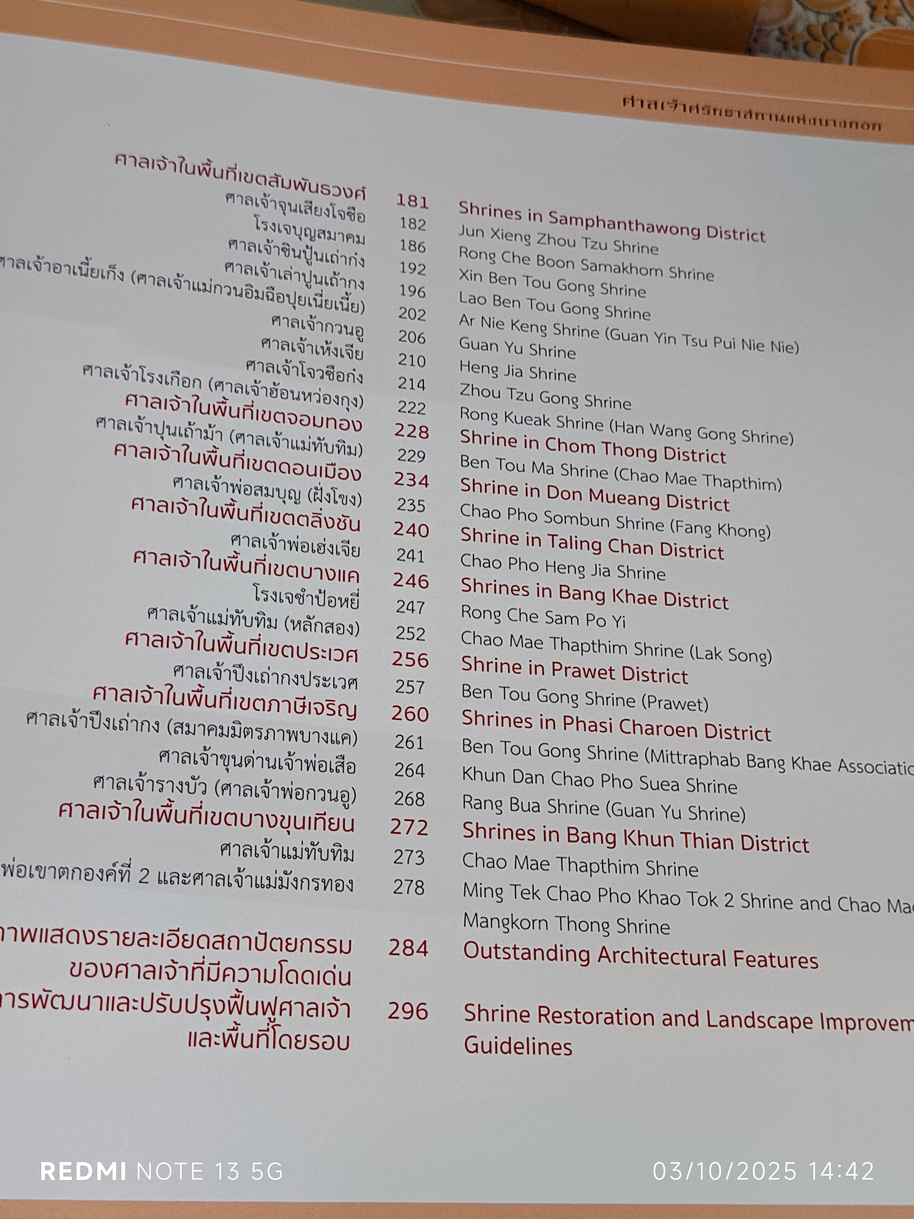 ศาลเจ้า ศรัทธาสถานแห่งบางกอก Chinese Shrines, the Faith of Bangkok จัดพิมพ์โดยสำนักผังเมือง กรุงเทพมหานคร