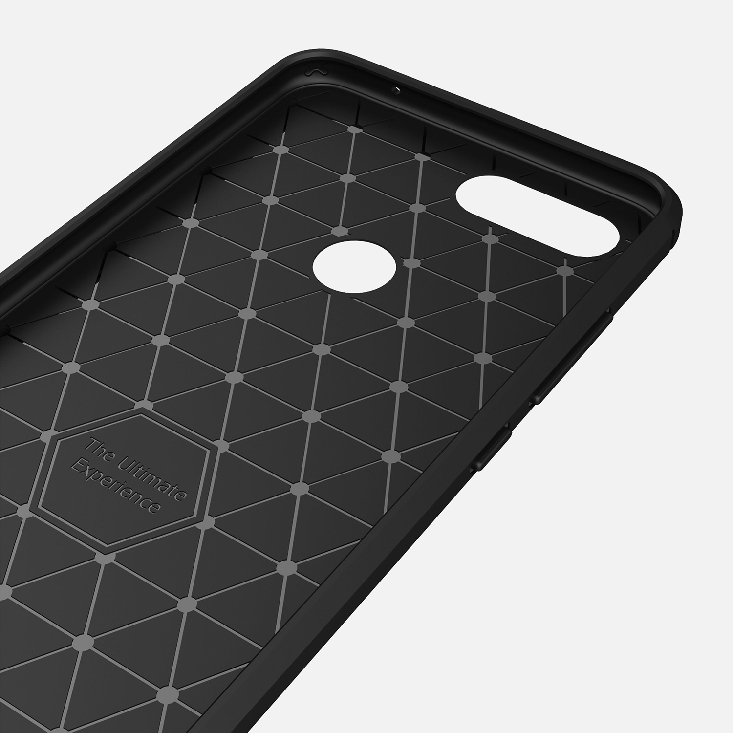 เคส Xiaomi Mi 8 Lite #เคสฝาหลัง TPU นิ่มคาร์บอนไฟเบอร์ผิวแบบขัดแปรง