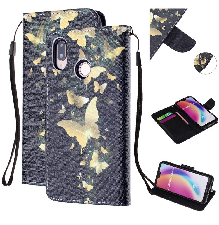 Case Huawei P20 Lite / Nova 3e #เคสฝาพับรูปแบบกระเป๋าสตางค์พิมพ์ลายสวยงามน่ารักๆ