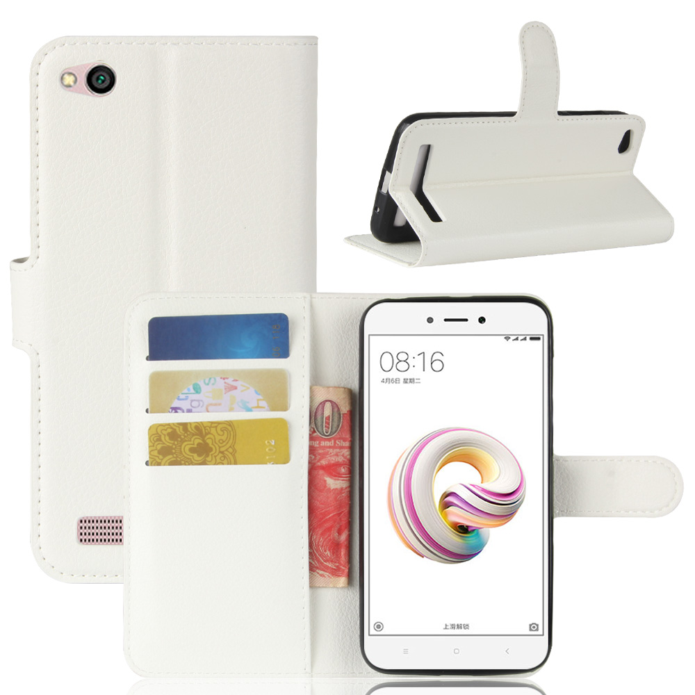 Case Xiaomi Redmi 5A #เคสฝาพับสไตล์กระเป๋าสตางค์หนัง PU ผิวลิ้นจี่