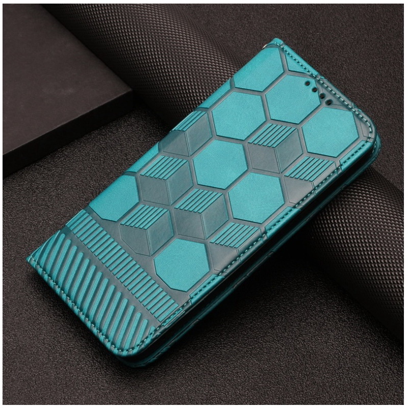 เคส Samsung Galaxy A13 5G #เคสฝาพับหนัง PU ฝาดูดซับแม่เหล็กลายเรขาคณิตมีช่องใส่บัตรแบบกระเป๋าสตางค์