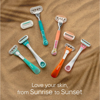 Gillette® Venus Miami Sunset Comfortglide Women's Razor and Refills ยิลเลตต์ วีนัส ชุดมีดโกน สำหรับผู้หญิง รีฟิล