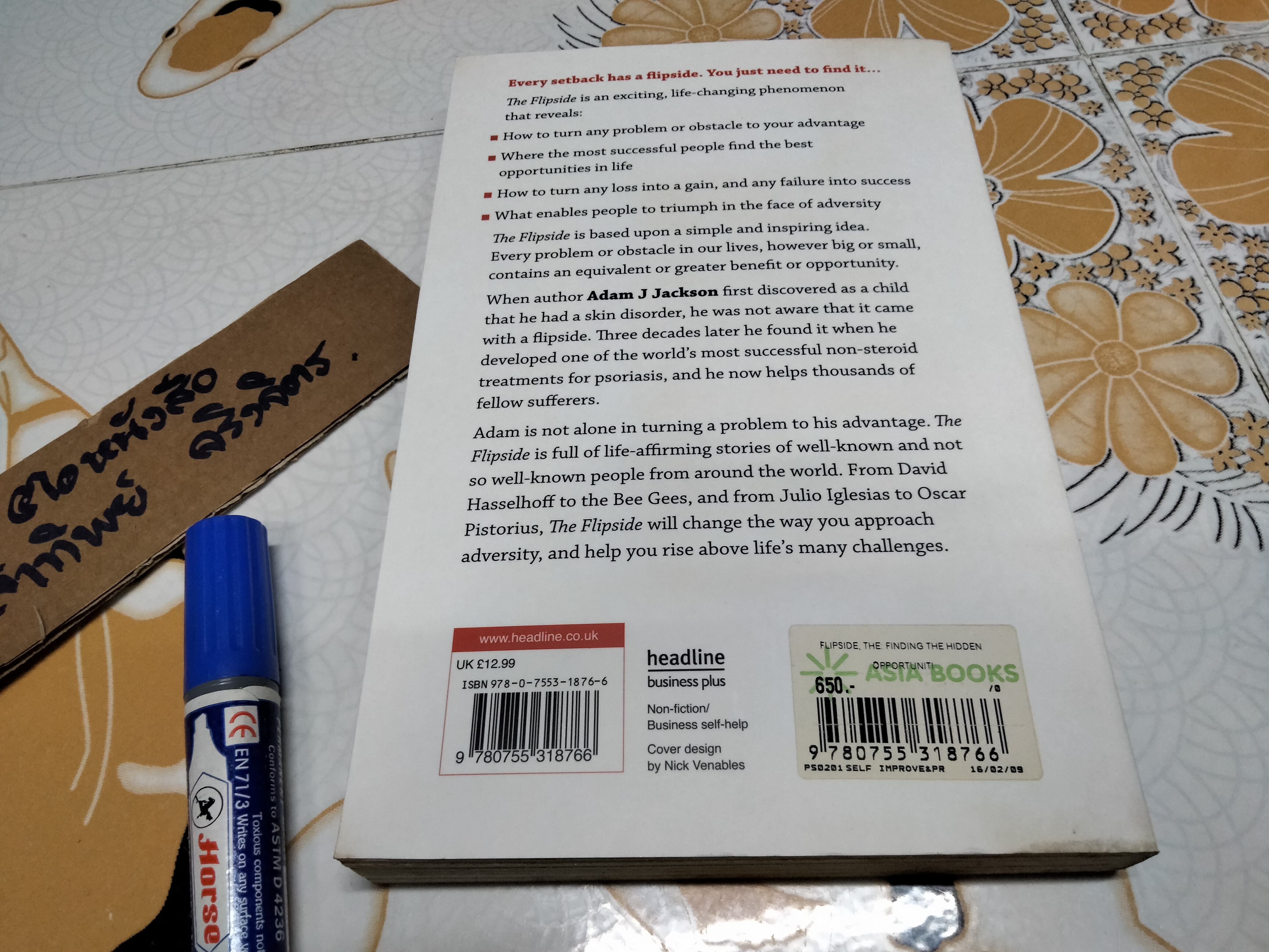 THE FLIPSIDE By Adam J Jackson Finding the Hidden Opportunities in Life (ฉบับภาษาอังกฤษ) **สินค้าหมด**