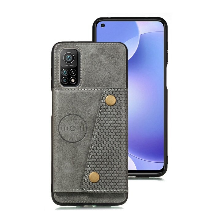 เคส Xiaomi Mi 10T Pro #เคสแบบฝาหลัง TPU เคลือบหนัง PU มีที่เก็บบัตร PU Leather Coated TPU Card Holder Magnetic Kickstand