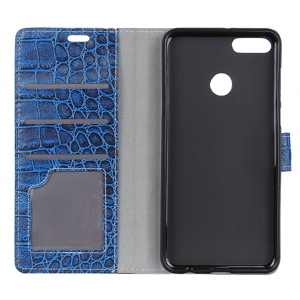 Case Huawei Y9 (2018) #เคสฝาพับสไตล์กระเป๋าหนัง PU ผิวหนังจระเข้สวยงามทันสมัย