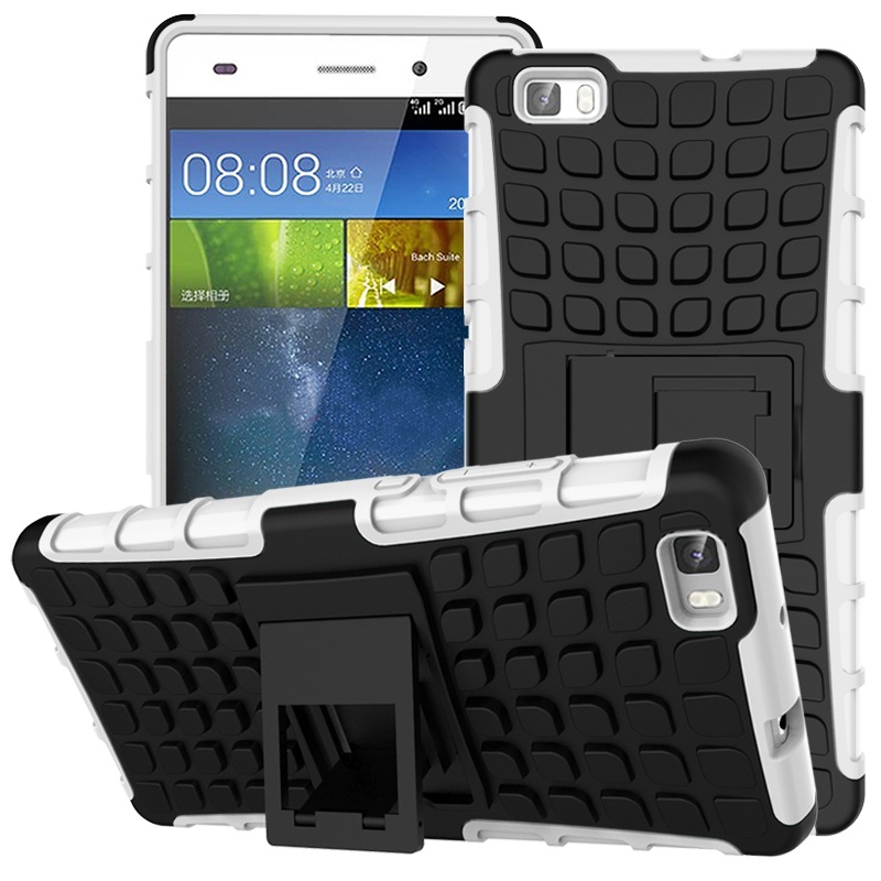 Case Huawei P8 Lite #เคสSnap-on Anti-slip PC + TPU Hybrid Case สีสันสวยงาม