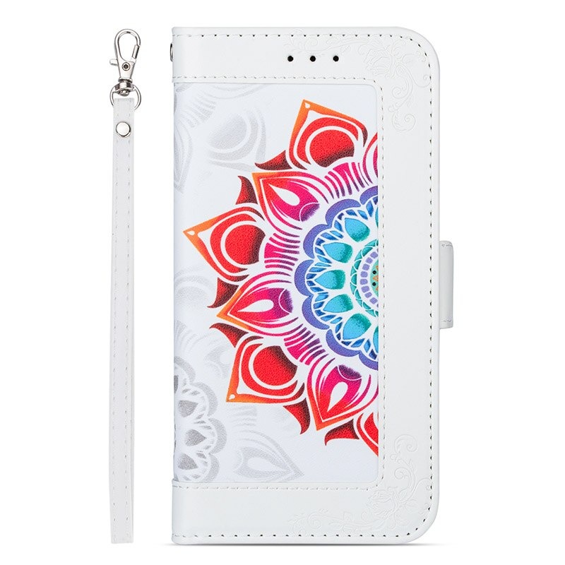 Case Samsung Galaxy A7 (2018) #เคสฝาพับหนัง PU แบบกระเป๋าสตางค์พิมพ์ลาย