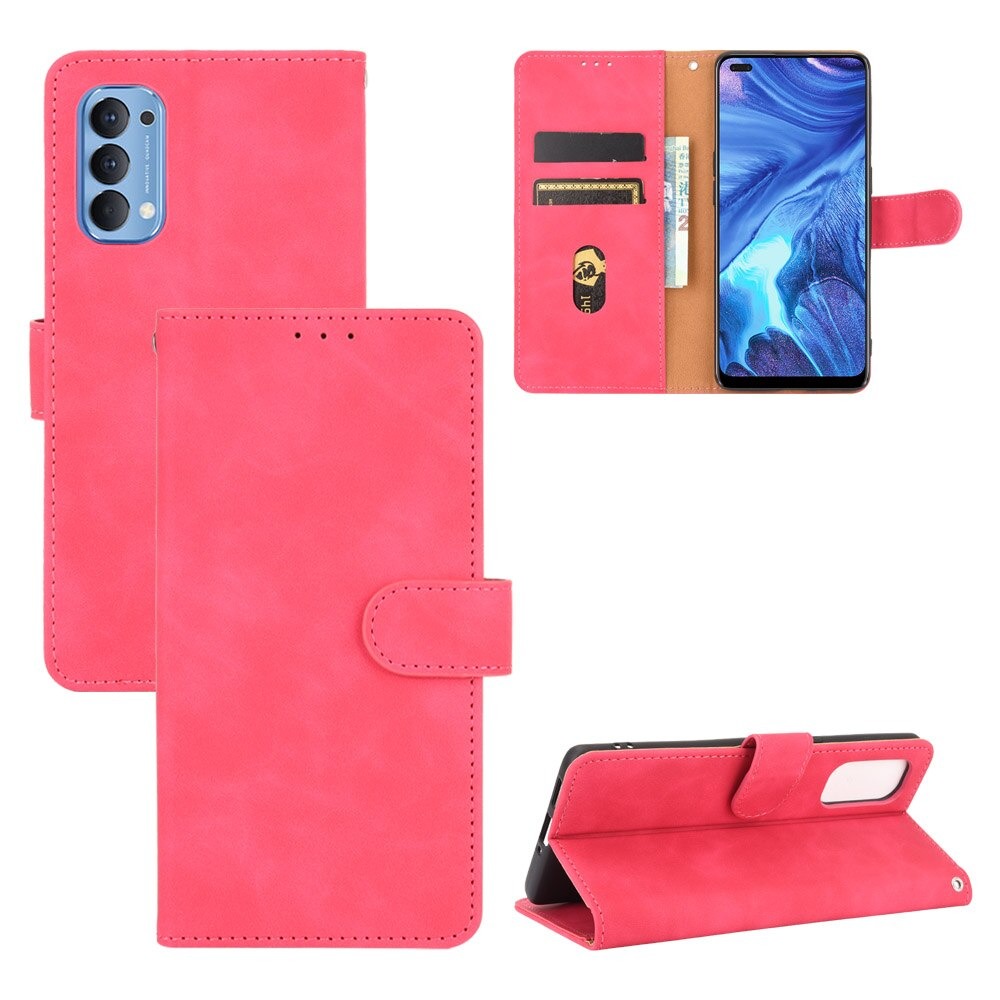 เคส OPPO Reno 5 Pro 5G #เคสฝาพับแบบกระเป๋าสตางค์หนัง PU มีช่องใส่บัตร Leather Wallet Card Holder Phone Cover