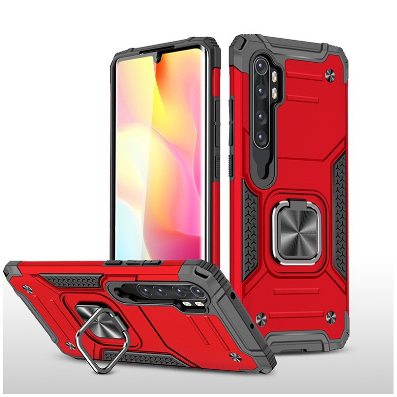 เคส Xiaomi Mi Note 10 Lite #เคสฝาหลัง Hybrid TPU+PC มีแหวนสวมนิ้ว