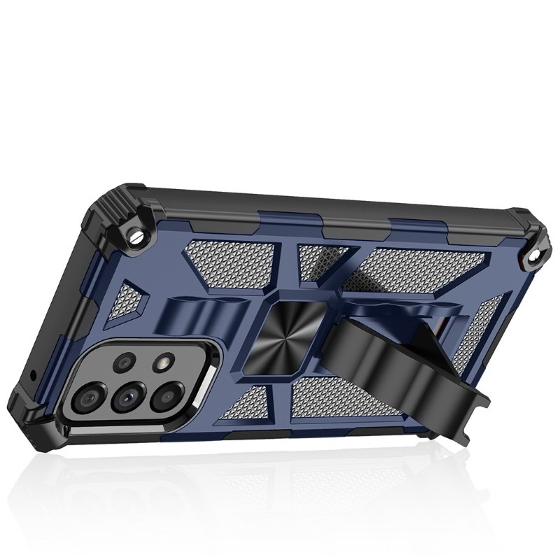 เคส Samsung Galaxy A21s #เคสฝาหลังพลาสติกแข็ง ไฮบริด TPU + Kickstand