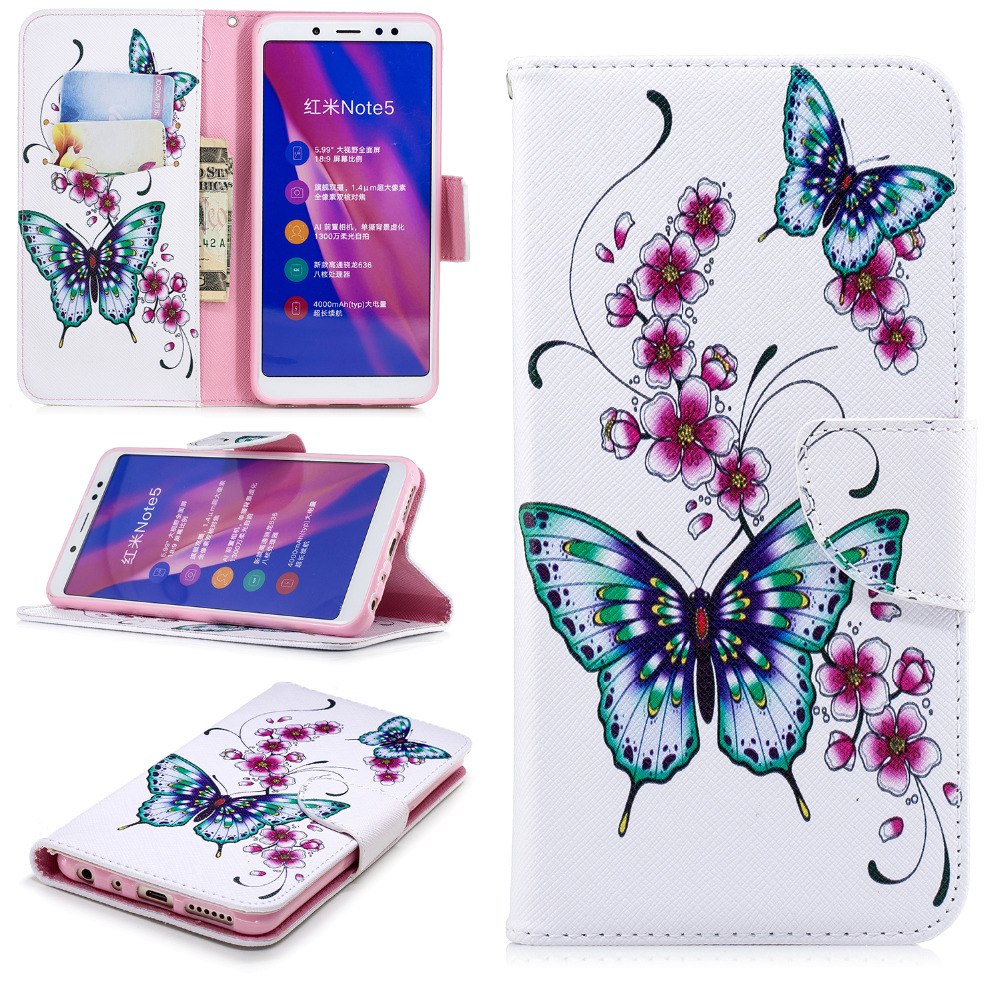 เคส Xiaomi Redmi Note 5 / Note Pro #เคสฝาพับสไตล์กระเป๋าสตางค์พิมพ์ลายสวยๆ Pattern Printing Magnetic Leather