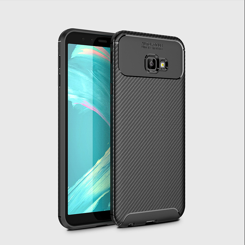 Case Samsung Galaxy J4+ #เคสฝาหลังนิ่ม Carbon Fiber Drop Resistant TPU