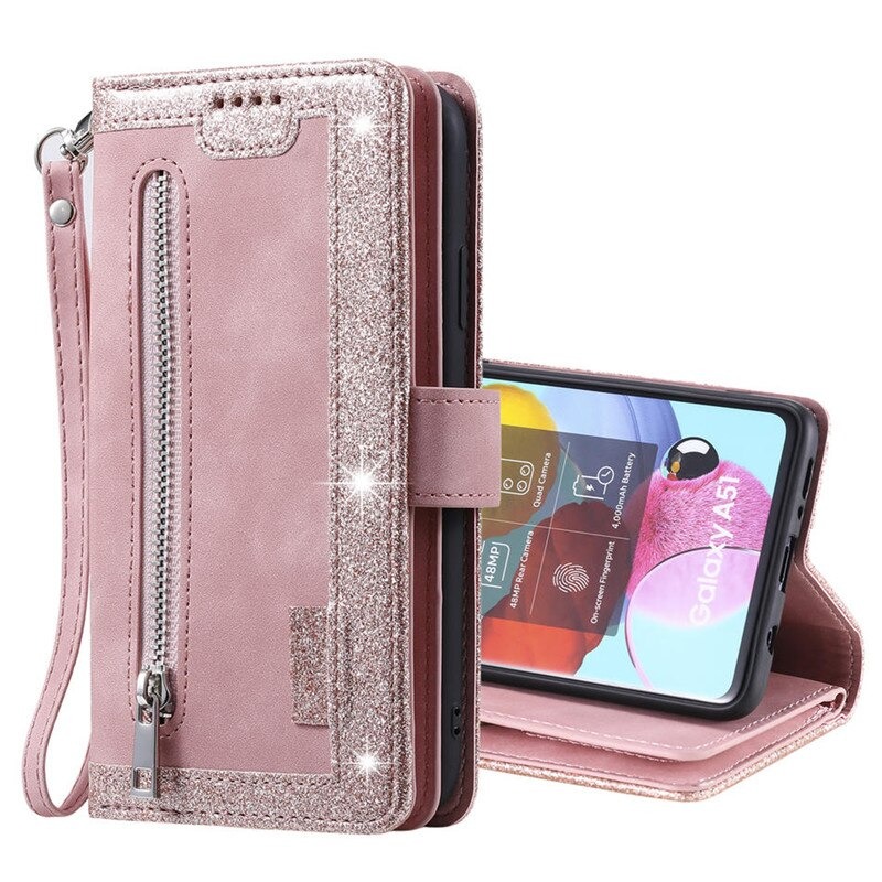 Case Samsung Galaxy A22 #เคสฝาพับหนัง PU มีช่องซิปช่องเก็บบัตรหลายช่อง Zipper Wallet Leather Flip Case