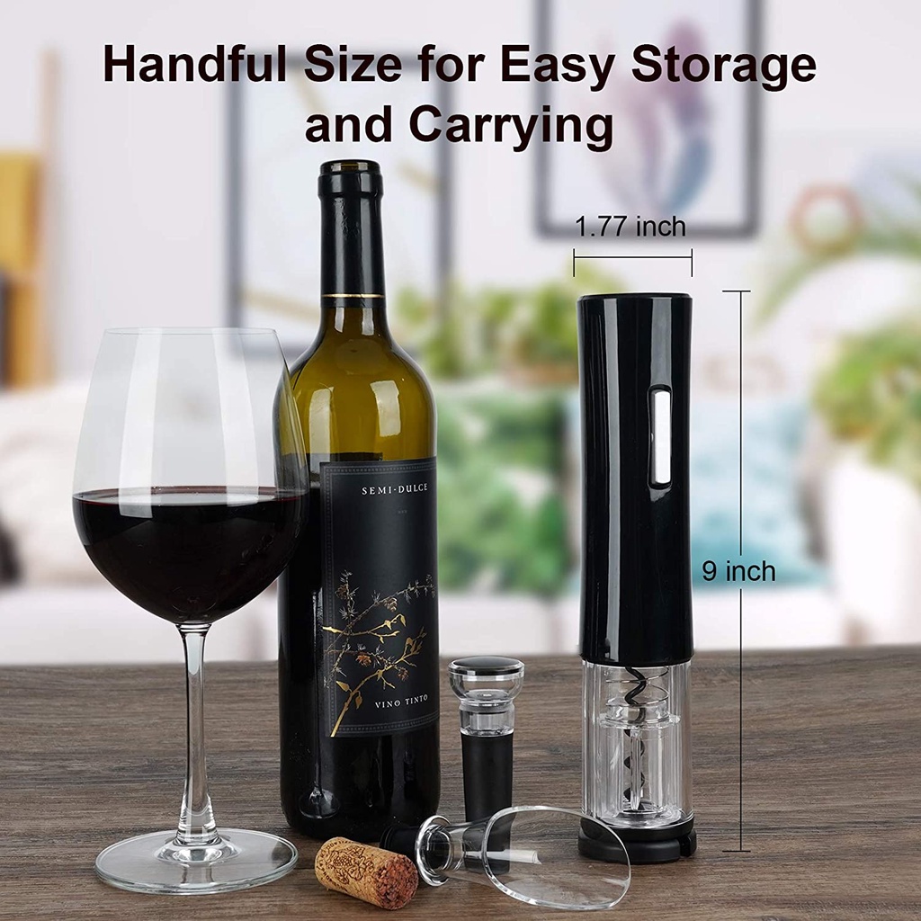 SENZER® Electric Wine Opener Set ที่เปิดขวดไวน์อัตโนมัติ พร้อมอุปกรณ์สำหรับไวน์ Cutter, Stoppers, Aerator, Pourer