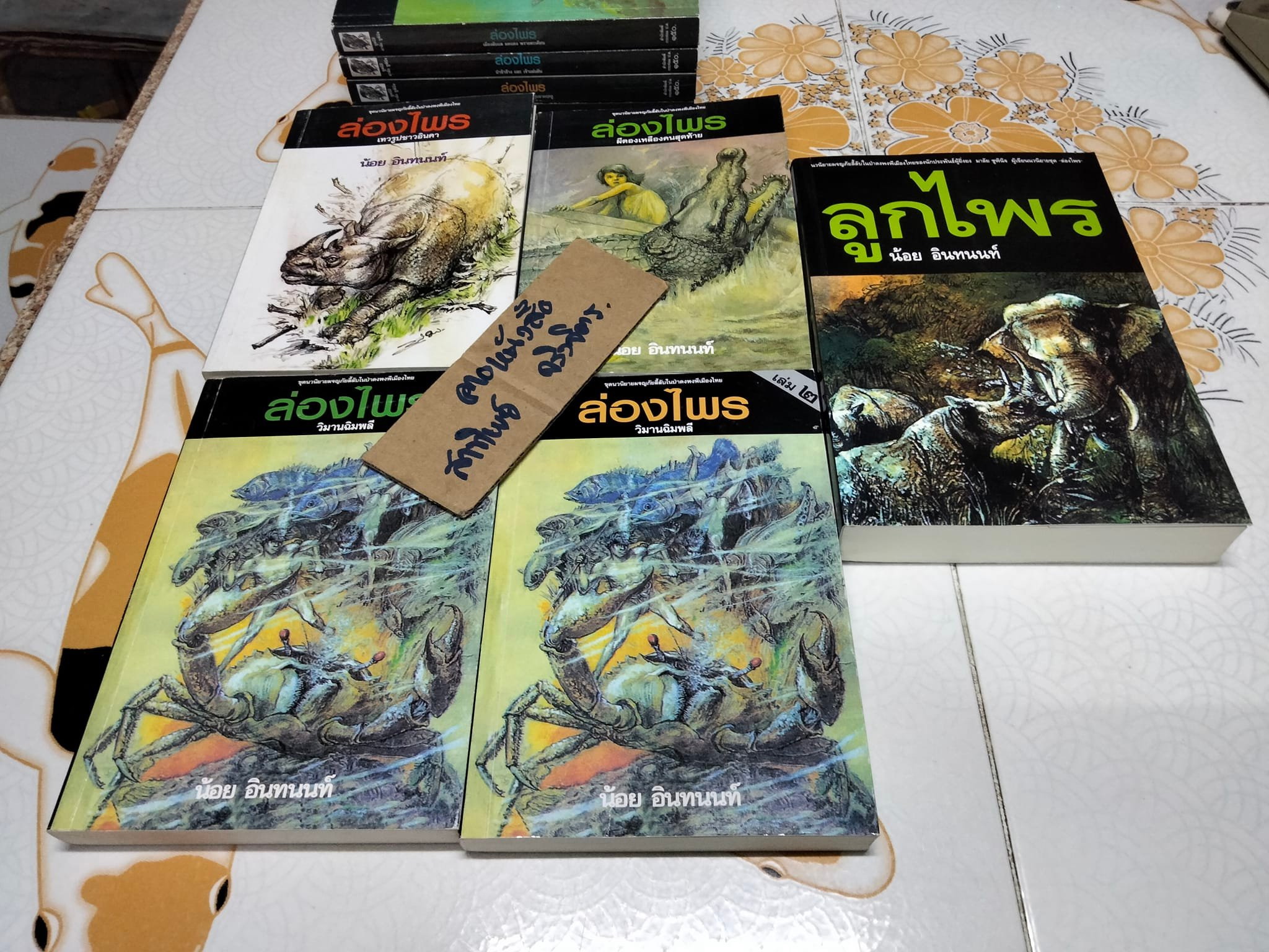 นิยายล่องไพร 8 เล่ม- (ครบชุด คือ 14 เล่ม) + ลูกไพร 1 เล่ม โดย น้อย อินทนนท์ - รวมเป็น 9 เล่ม