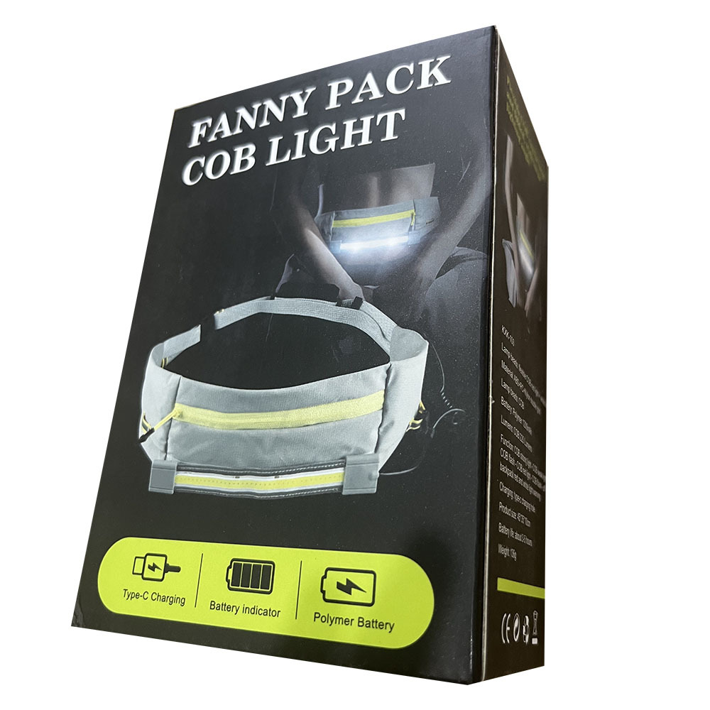 กระเป๋าคาดเอววิ่ง กันน้ำ มีไฟสัญญาณ LED หน้าหลังไฟฉุกเฉินเพิ่มความปลอดภัยชาร์จแบตแบบ USB (A30)