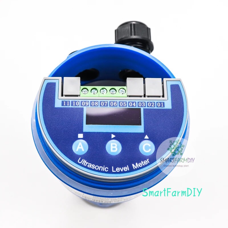 เซนเซอร์วัดระดับน้ำหรือของเหลว ultrasonic sensor 0-800cm 4-20mA rs485