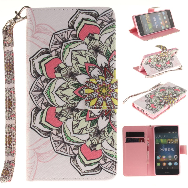 Case Huawei P8 Lite สไตล์กระเป๋าสตางค์ สีสันสวยงามทันสมัย