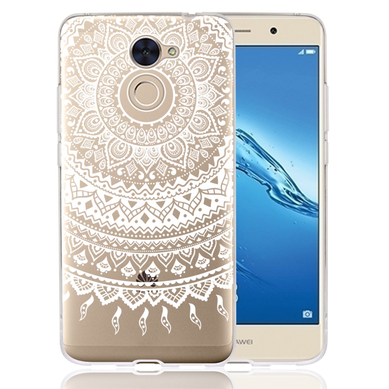 เคส Huawei Y7 (2017) #เคสฝาหลังพิมพ์ลาย Mandala Flower TPU + PC Combo สวยโดดเด่น