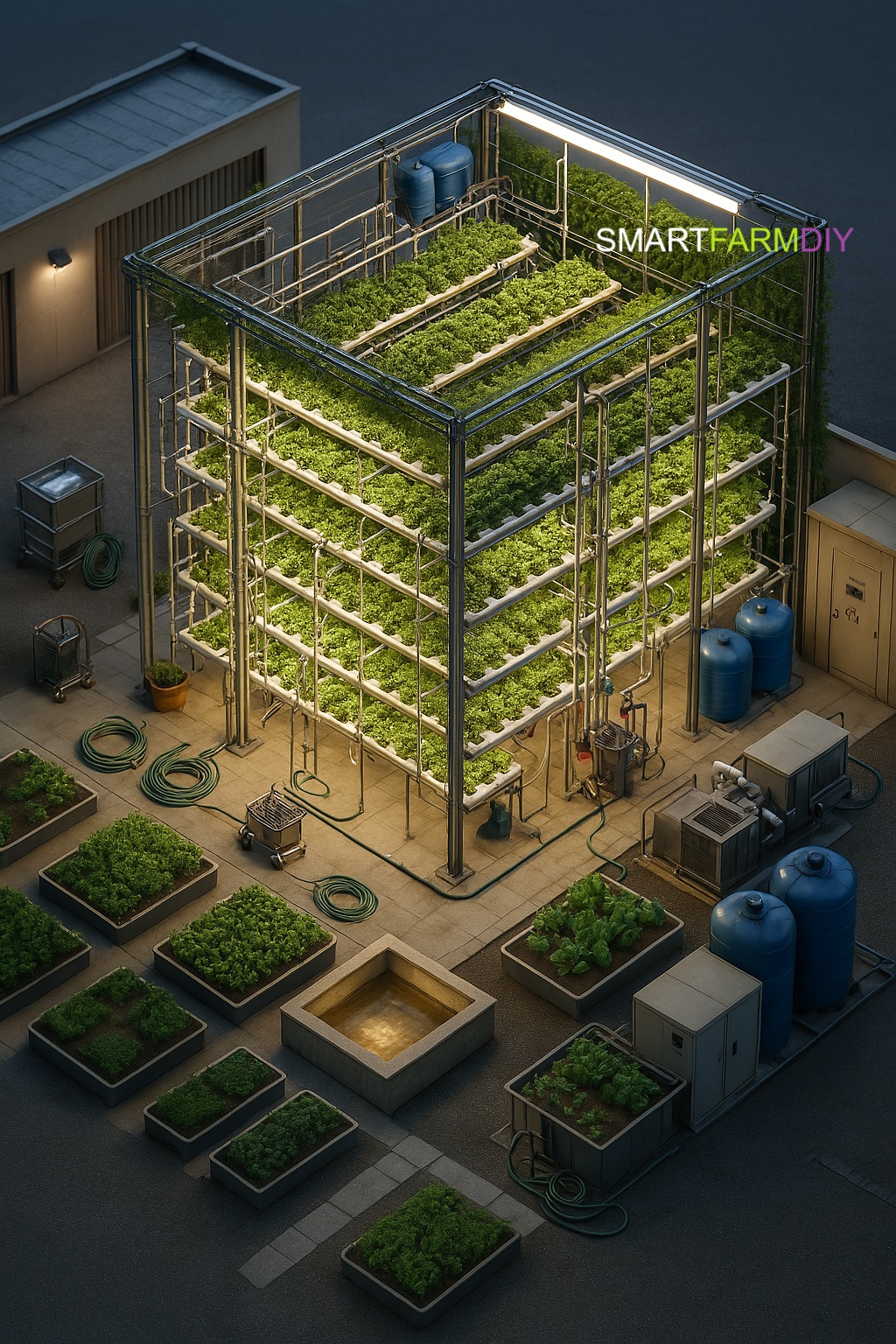 รับออกแบบผังฟาร์มโรงเรือนปลูกพืช แบบ Vertical Farm+ Urban Farm / friendly evironment