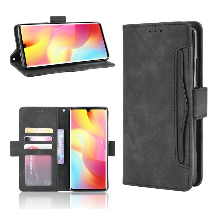Case Xiaomi Mi Note 10 Lite #เคสฝาพับหนัง PU มีที่เสียบการ์ดหลายช่อง Multiple Card Slots PU Leather Cover