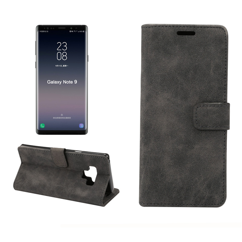 เคส Samsung Galaxy Note 9 #เคสฝาพับแบบกระเป๋าสตางค์หนัง PU สไตล์ Retro