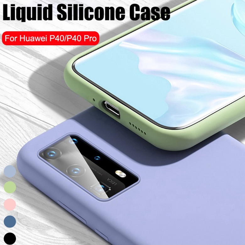 เคส Huawei P40 Pro Plus #เคสฝาหลังซิลิโคนนิ่ม Liquid Silicone Back Case