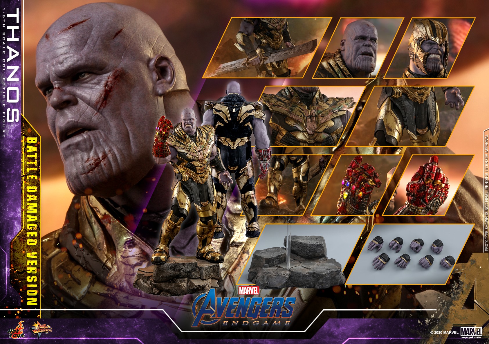MMS564 AVG4 THANOS BATTLE DAMAGED VER
