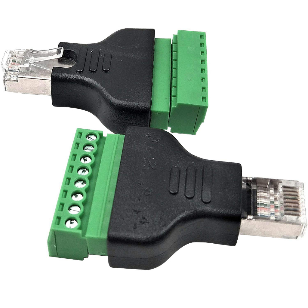 RJ45 Connector RJ45 TO สกรูอะแดปเตอร์ RJ45 สำหรับกล้องวงจรปิด DVR