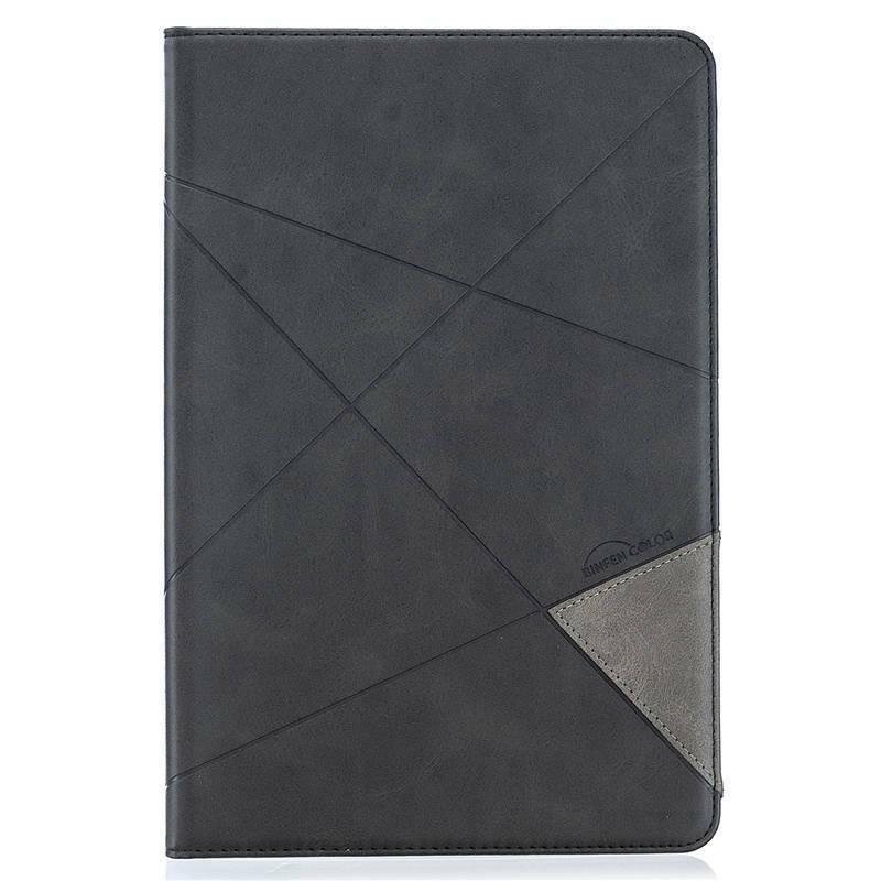 Case Samsung Galaxy Tab S7 SM-T870 SM-T875 11 นิ้ว #เคสฝาพับหนัง PU มีช่องเสียบ ID บัตรอื่นๆในตัว Geometric Pattern Leather Card Holder Protective