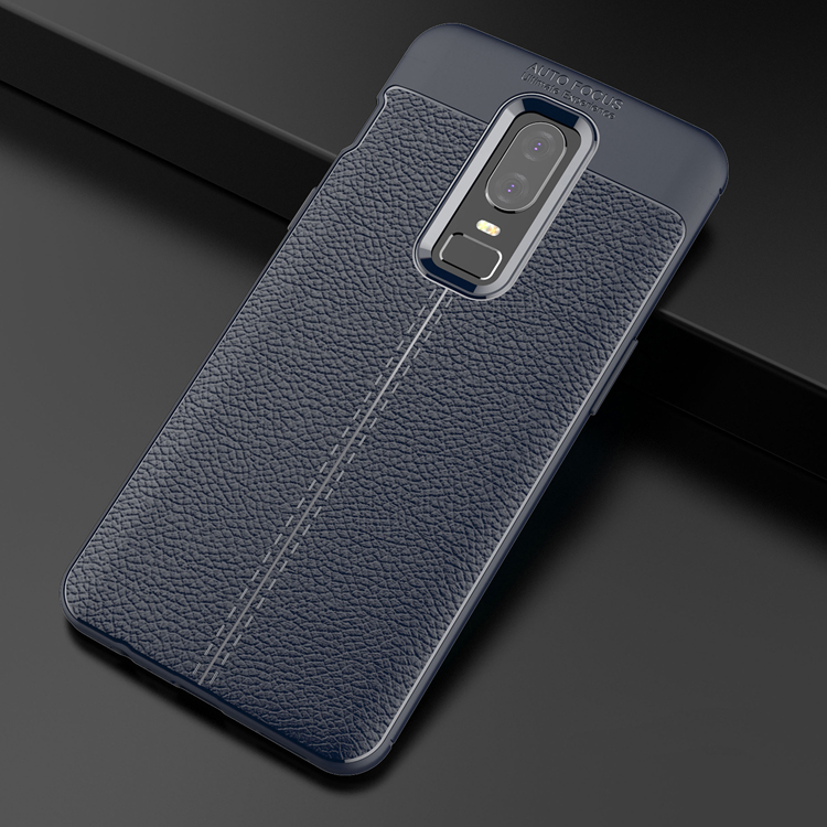 Case OnePlus 6 #เคสฝาหลัง TPU ผิวลิ้นจี่ช่วยป้องกันลายนิ้วมือและกันลื่นได้ดี