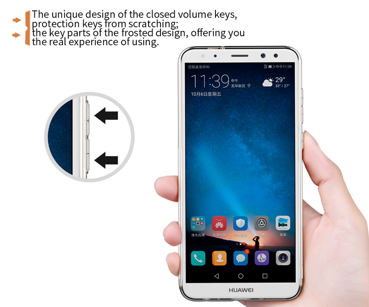 Case Huawei nova 2i #เคสฝาหลังโปร่งแสง NILLKIN รุ่น Nature Soft TPU นิ่มหนา 0.6 mm