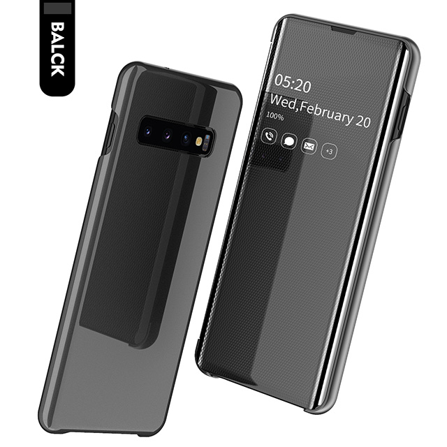 Case Samsung Galaxy S10+ #เคสฝาพับแบบ Window Mirror Surface