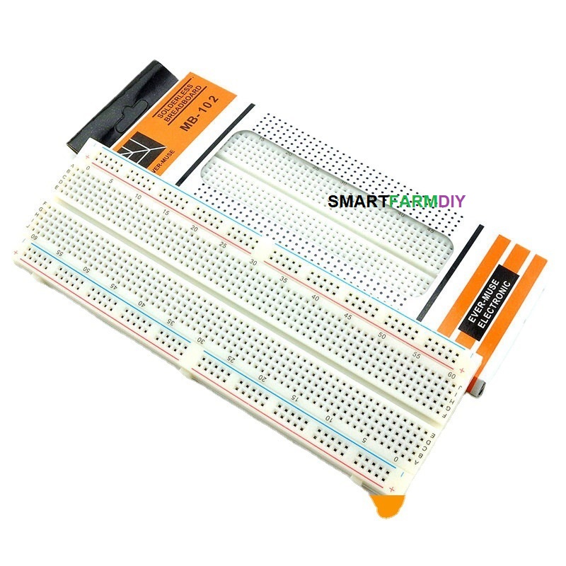 Breadboard 830 จุด MB-102 บอร์ดทดลอง