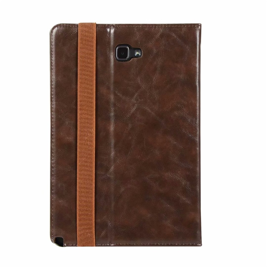 Case Samsung Galaxy Tab A 10.1 (2016) with S Pen P580 P585 #เคสฝาพับหนัง PU ผิวหนังม้ามีที่สวมนิ้ว