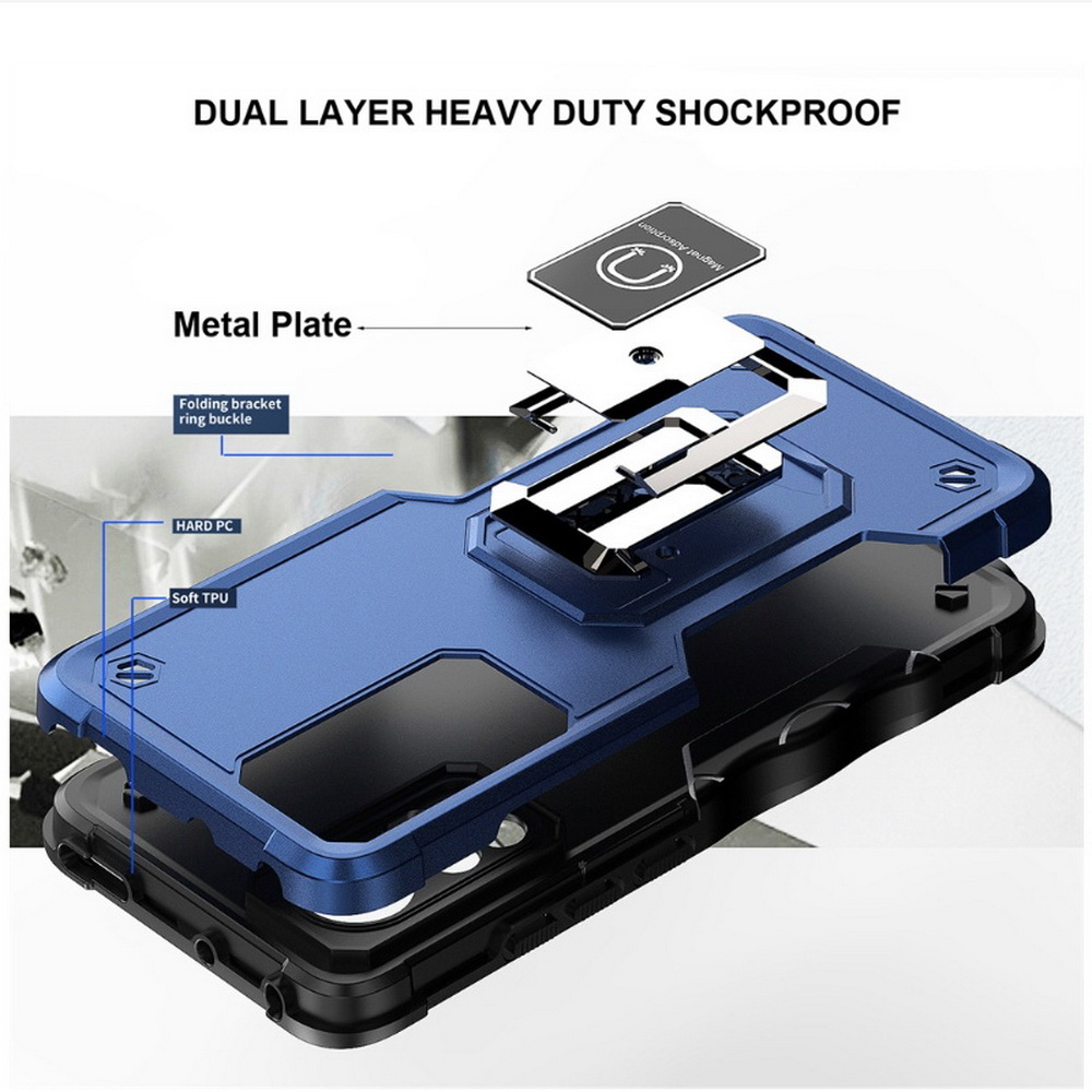 เคส Xiaomi 12 Pro #เคสฝาหลังพลาสติก ไฮบริด Silicone + PC Ring Stand