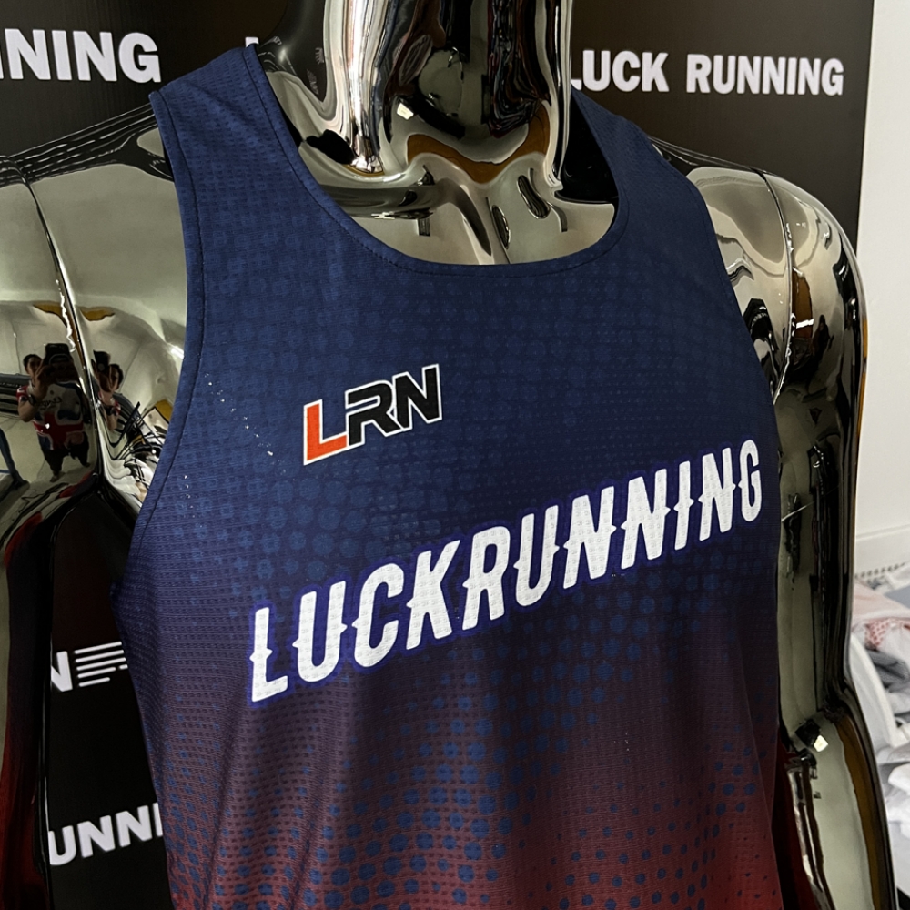 เสื้อวิ่งพิมพ์ลาย LRN เนื้อผ้า Micro square สำหรับวิ่งมาราธอน (MS26)