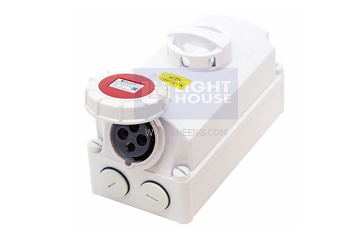 HTPZ-1141 "DAKO PLUG" เต้ารับพร้อมสวิทช์ล็อคกันน้ำ (3P+E) 16A IP67 (SWITCHED & INTERLOCKED SOCKETS IP67)