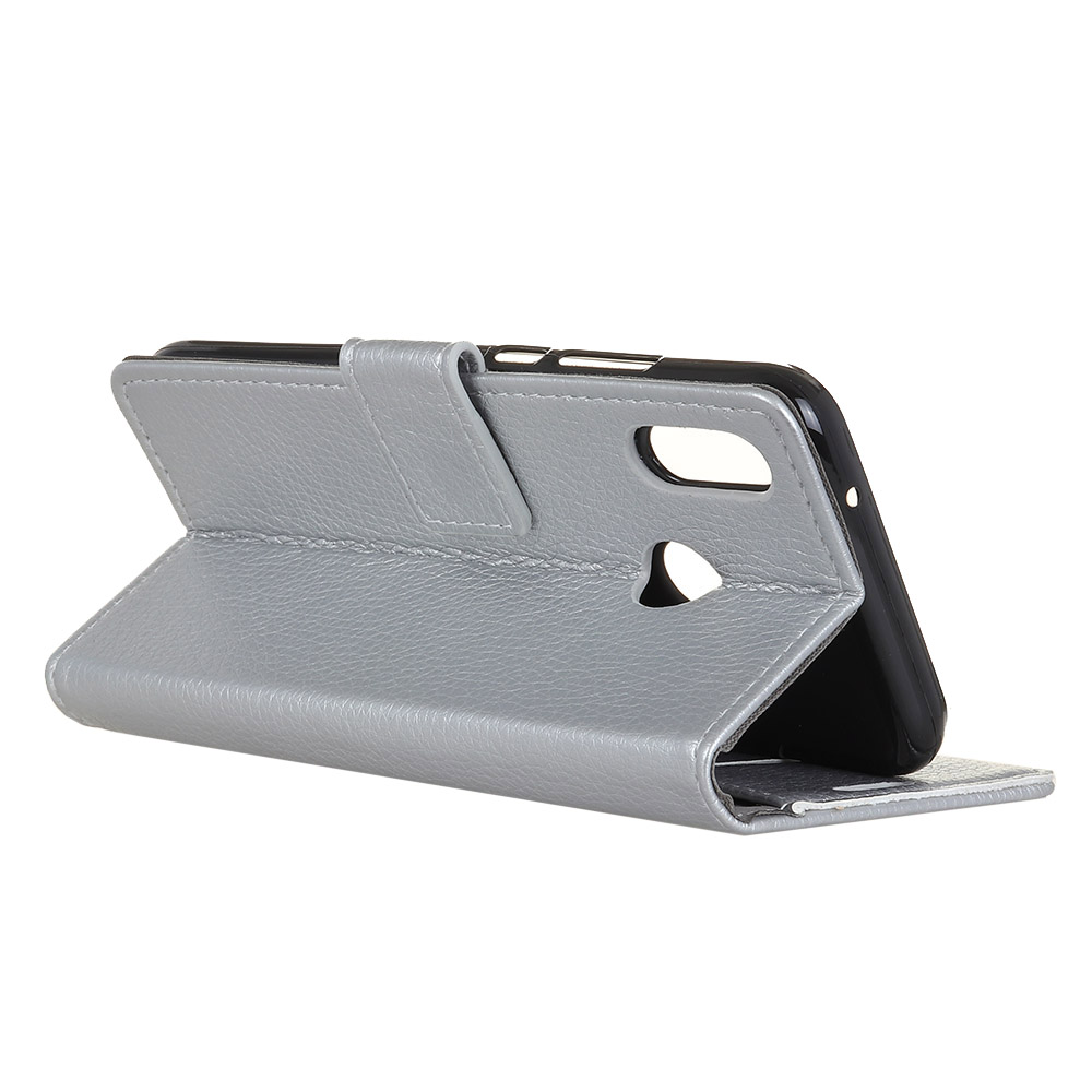 เคส Asus Zenfone Max Pro (M2) ZB631KL #เคสฝาพับแบบกระเป๋าสตางค์หนัง PU ผิวลิ้นจี่ Litchi Grain Wallet