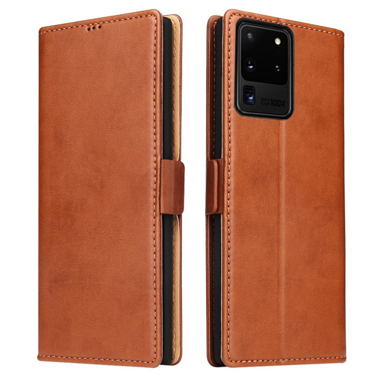 เคส Samsung Galaxy S20 Ultra / S20 Ultra 5G #เคสฝาพับหนัง PU สไตล์กระเป๋าสตางค์พร้อมช่องใส่การ์ด Luxury Flip Stand Card Phone Leather Wallet Cover Casing