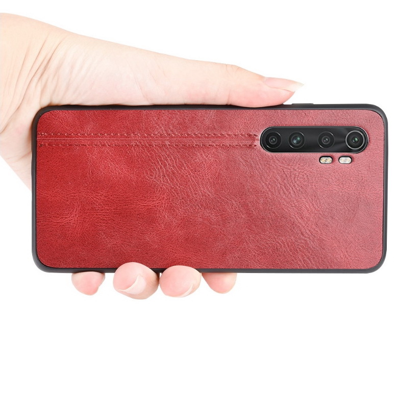 เคส Xiaomi Mi Note 10 Lite #เคสฝาหลังเคลือบหนัง Soft PU Leather texture Design ,Luxury AND Fashion