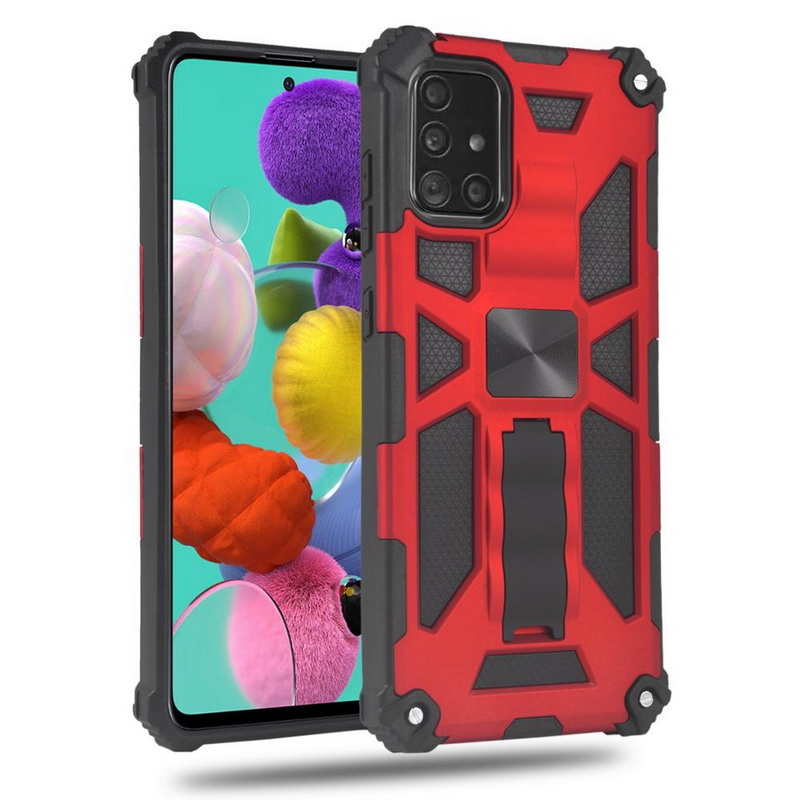 เคส Samsung Galaxy A71 #เคสฝาหลังพลาสติก ไฮบริด TPU + Kickstand