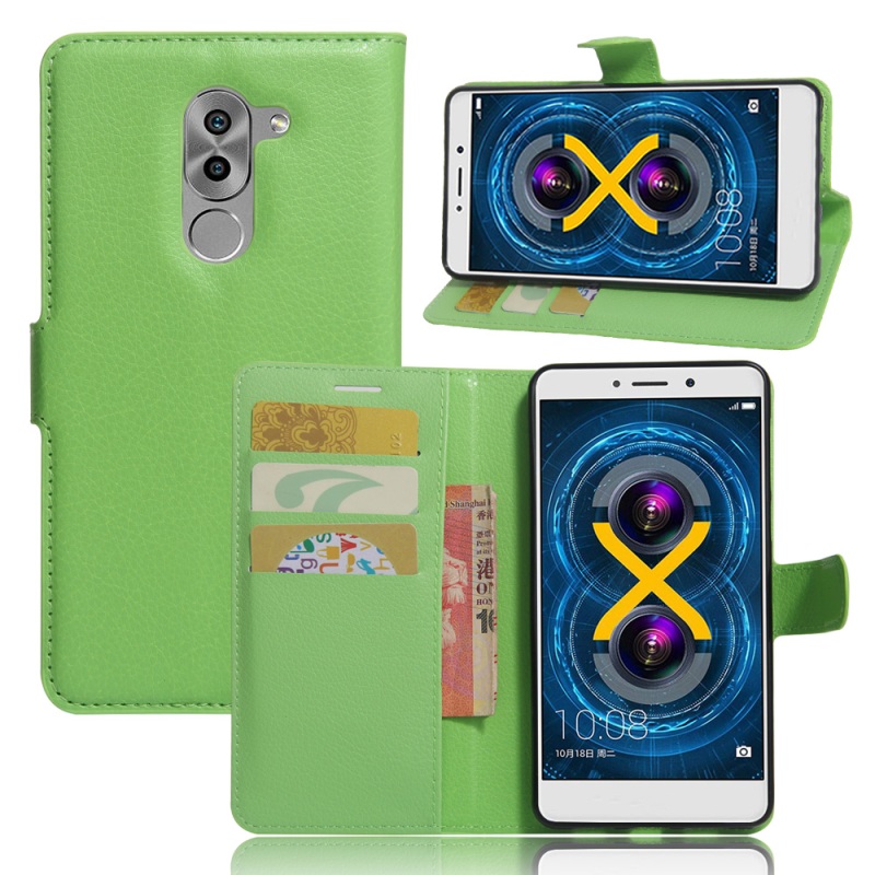 Case Huawei GR5 2017 เคสฝาพับหนังPU ผิวลิ้นจี่ สไตล์กระเป๋าสตางค์